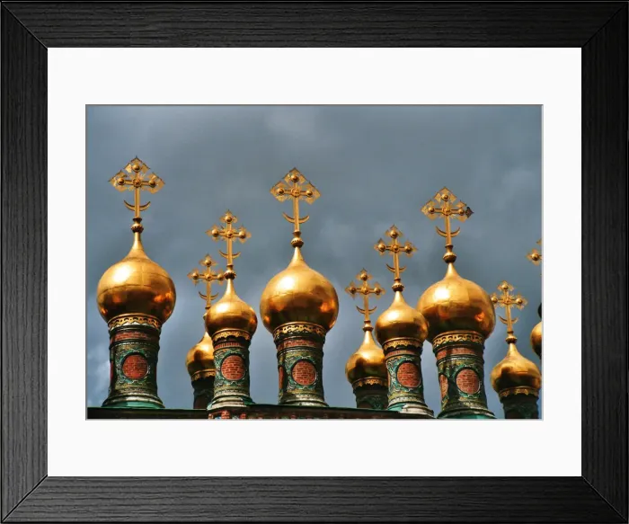 Framed Print : Golden domes of Terem churches Framed Print : Golden domes of Terem churches