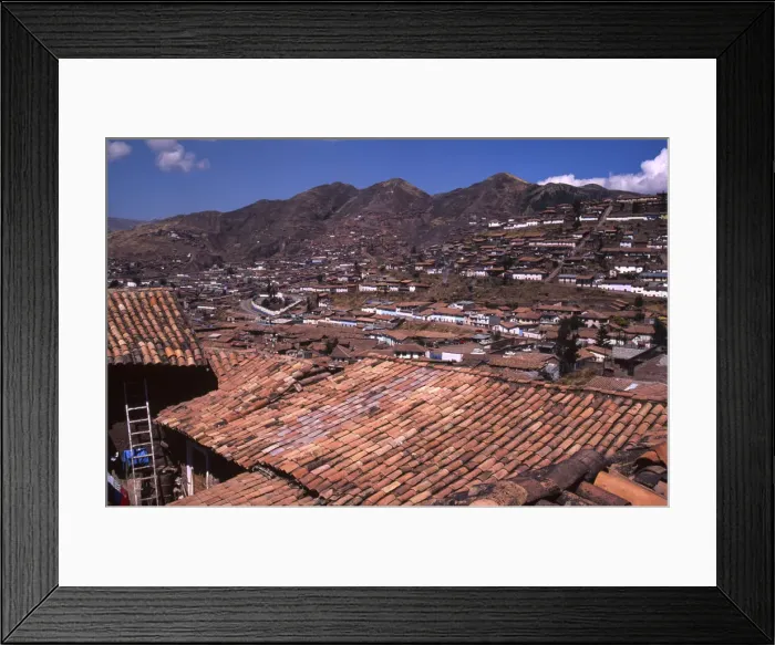 Framed Print : Elevated view of the city of Cusco Framed Print : Elevated view of the city of Cusco