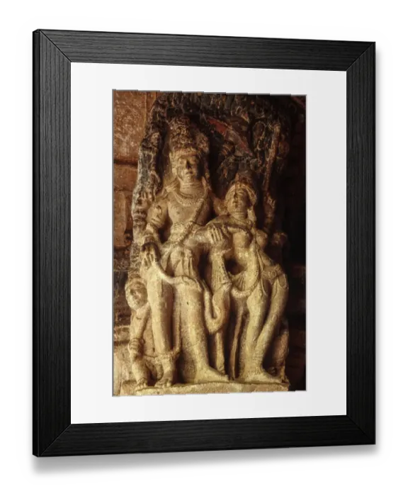 Framed Print : Sculpted gods, Badami Cave Temple