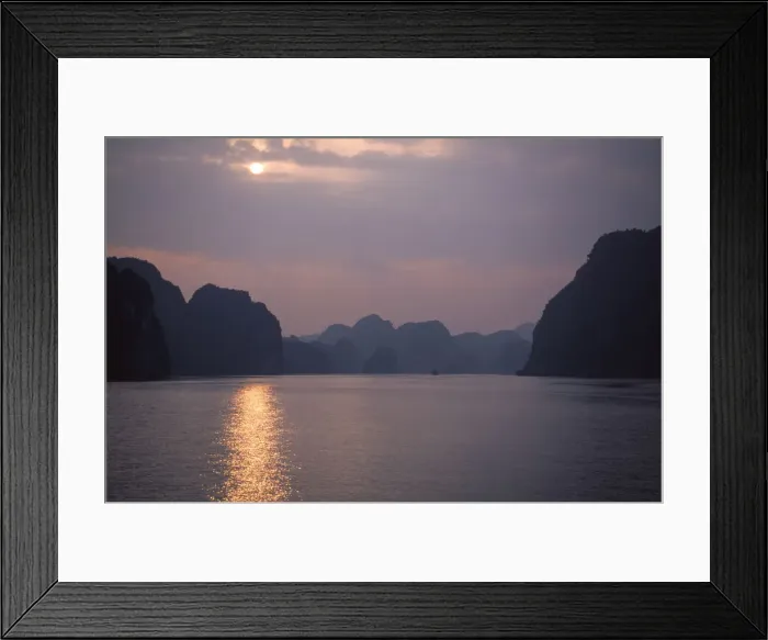 Framed Print : Halong Bay at sunset Framed Print : Halong Bay at sunset