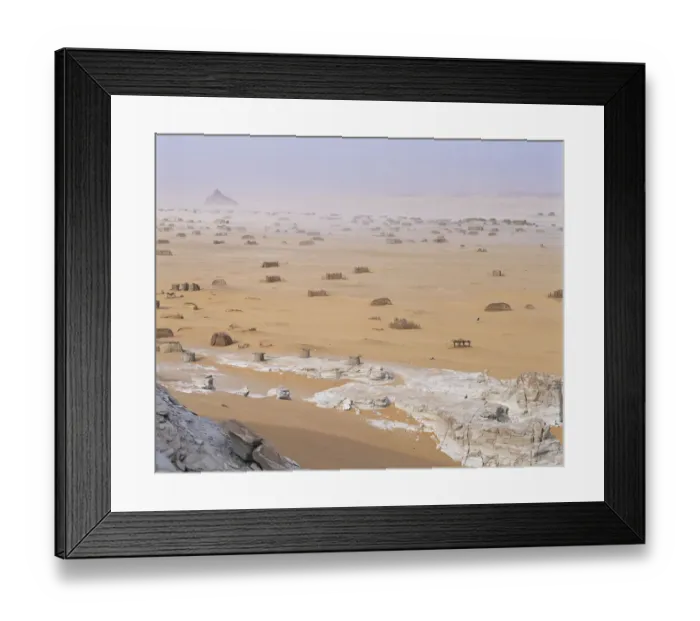 Framed Print : Sandstorm. Sand filled air, Tubu nomad huts, Ounianga Serir, Chad Framed Print : Sandstorm. Sand filled air, Tubu nomad huts, Ounianga Serir, Chad