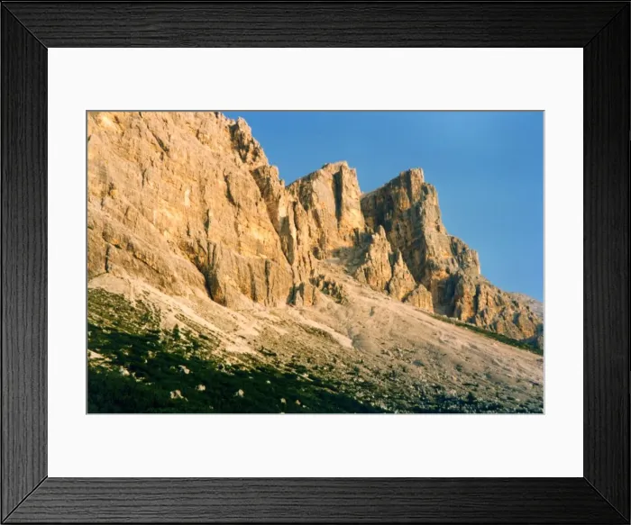 Framed Print : View of dolomites in a clear summer day Framed Print : View of dolomites in a clear summer day