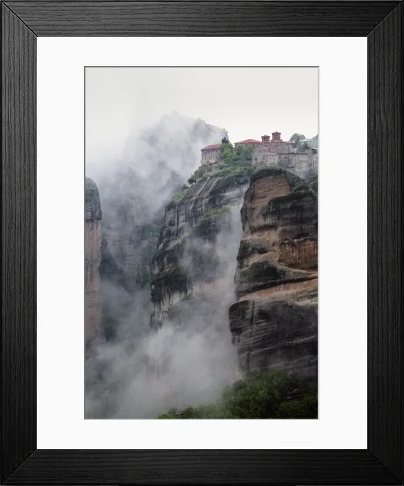 Framed Print : Great Meteoron and Varlaam monasteries Framed Print : Great Meteoron and Varlaam monasteries