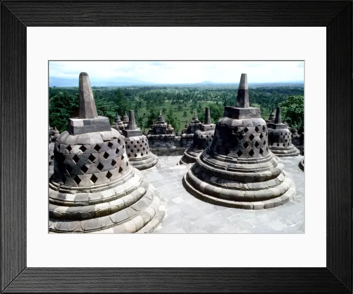 Framed Print : Stupas at Borobudur Framed Print : Stupas at Borobudur