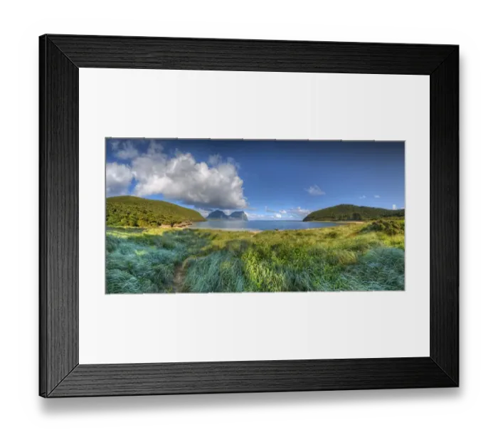 Framed Print : Scenically beautiful and a world heritage designated location, Lord Howe Island lies between the South Pacific ocean and the Tasman sea off the coast of New South Wales, Australia Framed Print : Scenically beautiful and a world heritage designated location, Lord Howe Island lies between the South Pacific ocean and the Tasman sea off the coast of New South Wales, Australia