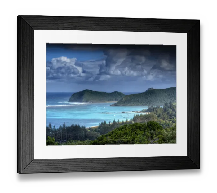 Framed Print : Scenically beautiful and a world heritage designated location, Lord Howe Island lies between the South Pacific ocean and the Tasman sea off the coast of New South Wales, Australia Framed Print : Scenically beautiful and a world heritage designated location, Lord Howe Island lies between the South Pacific ocean and the Tasman sea off the coast of New South Wales, Australia