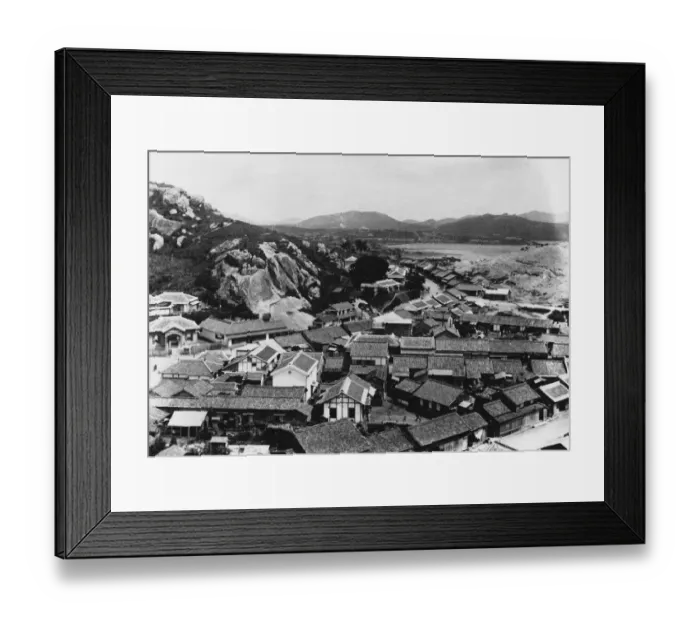Framed Print : Mokpo. The city of Mokpo in South Korea, August 1910 Framed Print : Mokpo. The city of Mokpo in South Korea, August 1910
