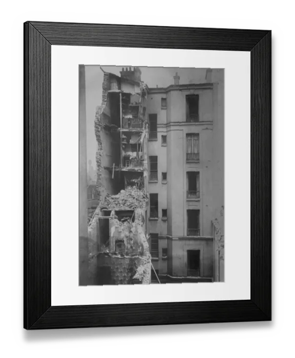 Framed Print : Paris Bomb Damage Framed Print : Paris Bomb Damage