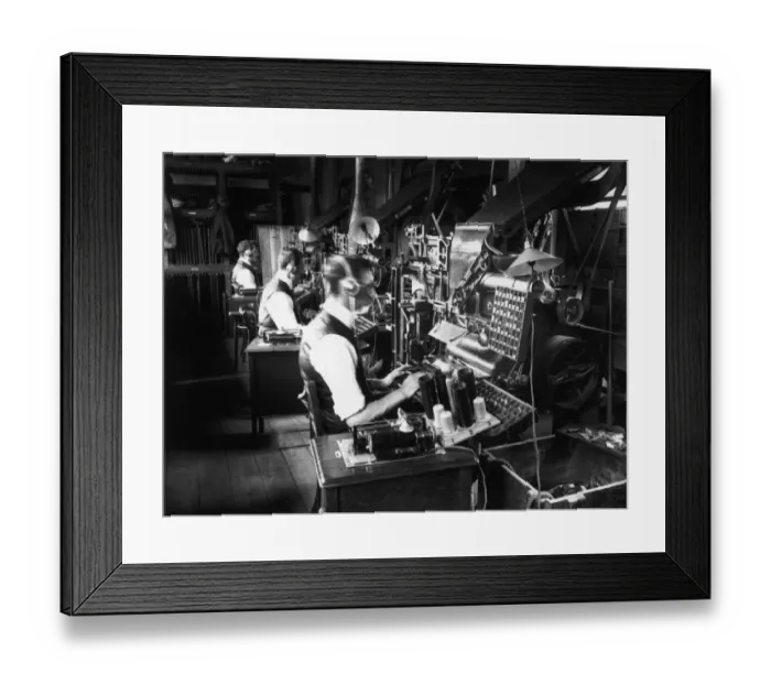 Framed Print : Linophone Operators Framed Print : Linophone Operators