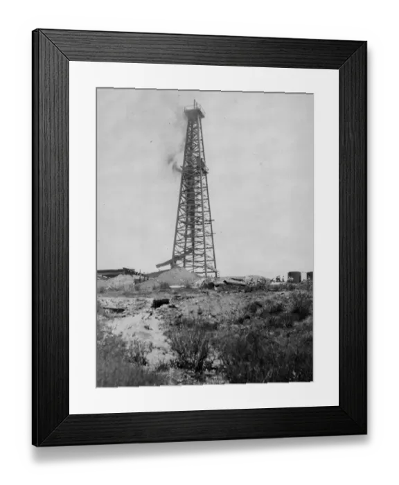 Framed Print : Oil. March 1922: An oil field in Southern California Framed Print : Oil. March 1922: An oil field in Southern California
