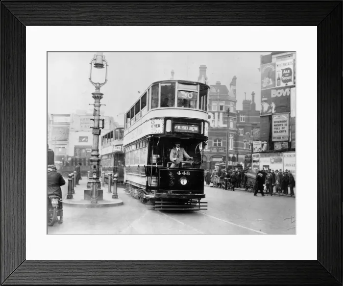 Framed Print : Tram In Street Framed Print : Tram In Street