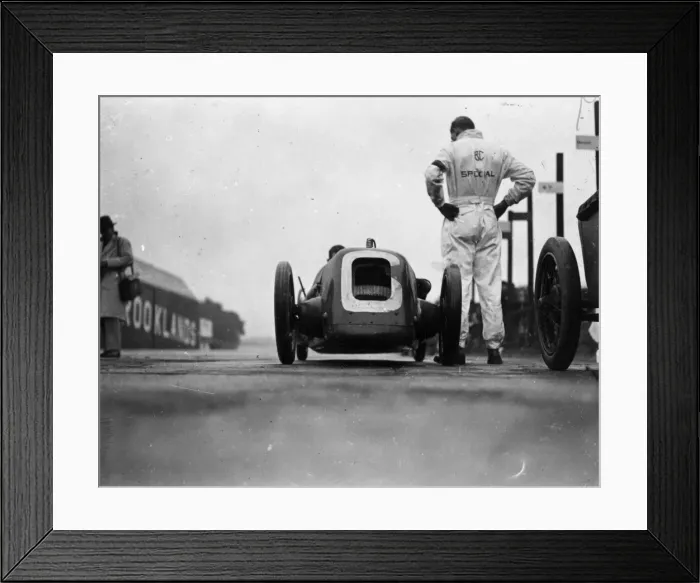 Framed Print : Pit Stop. 4th October 1930: B C Special stops for a pit stop during a 500