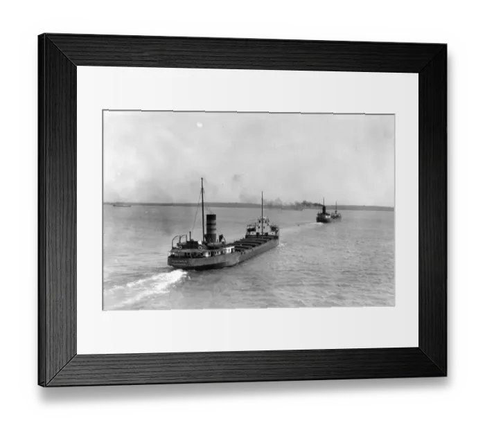 Framed Print : Grain Boats Framed Print : Grain Boats