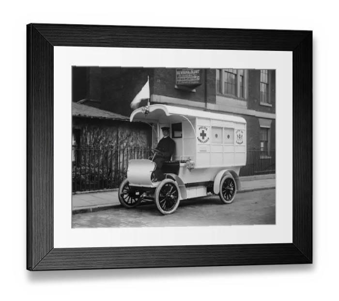 Framed Print : Antique Ambulance Framed Print : Antique Ambulance