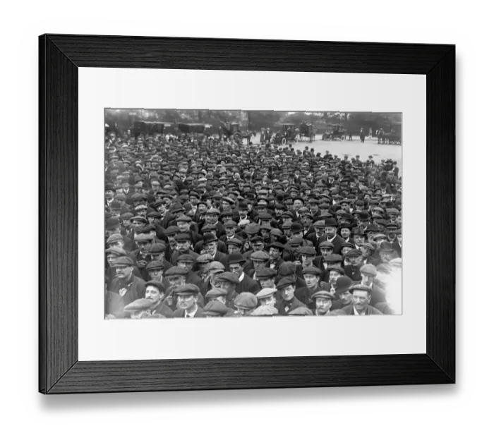 Framed Print : Flat Cap Crowd Framed Print : Flat Cap Crowd