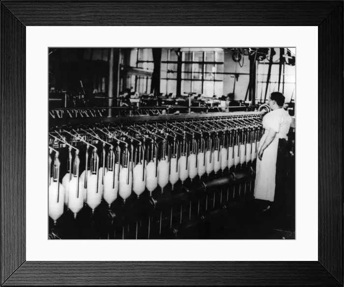 Framed Print : Cotton. circa 1909: Jones Cotton Mill, Manchester Framed Print : Cotton. circa 1909: Jones Cotton Mill, Manchester