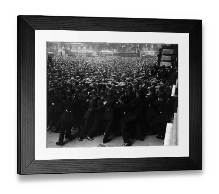 Framed Print : Police Push Framed Print : Police Push