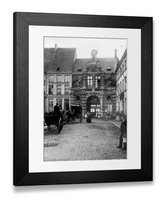 Framed Print : Ghent. circa 1910: A scene in the centre of Ghent in Belgium Framed Print : Ghent. circa 1910: A scene in the centre of Ghent in Belgium