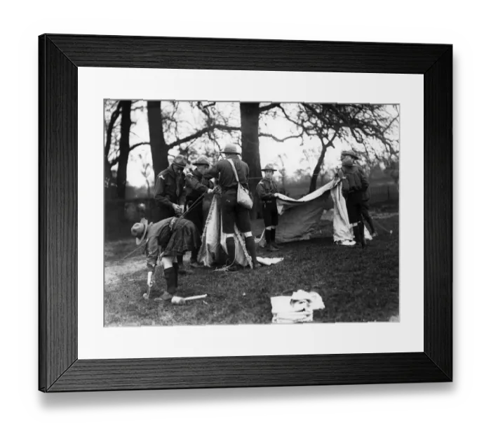 Framed Print : Scouts Camping Framed Print : Scouts Camping
