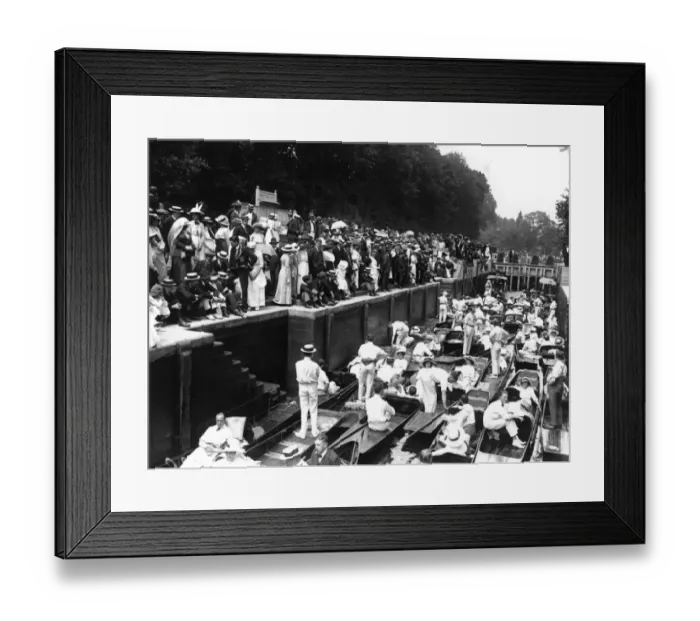Framed Print : Canal Full Of Punts Framed Print : Canal Full Of Punts