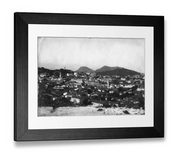 Framed Print : Plovdiv. circa 1910: The central Bulgarian town of Plovdiv, showing Eastern minarets Framed Print : Plovdiv. circa 1910: The central Bulgarian town of Plovdiv, showing Eastern minarets