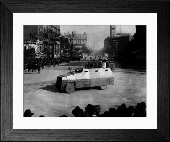 Framed Print : US Guard. 27th March 1917: The armoured vehicle squadron of the US National Guard Framed Print : US Guard. 27th March 1917: The armoured vehicle squadron of the US National Guard