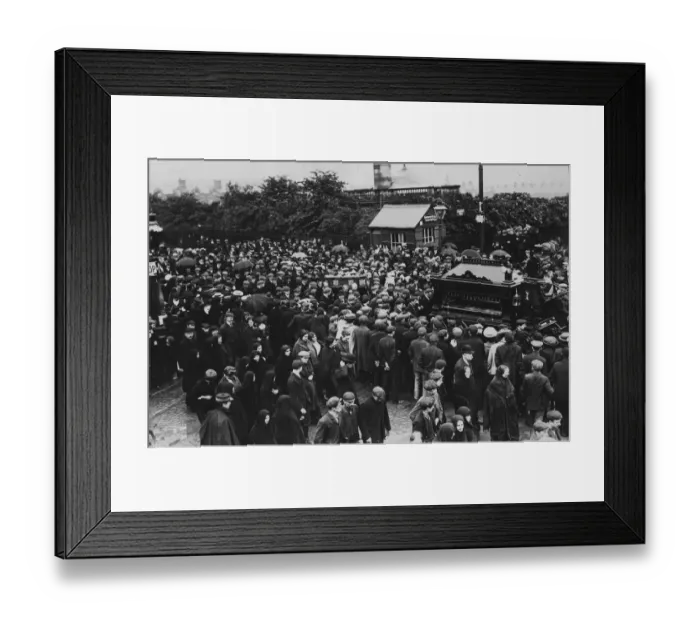 Framed Print : Funeral Crowd Framed Print : Funeral Crowd