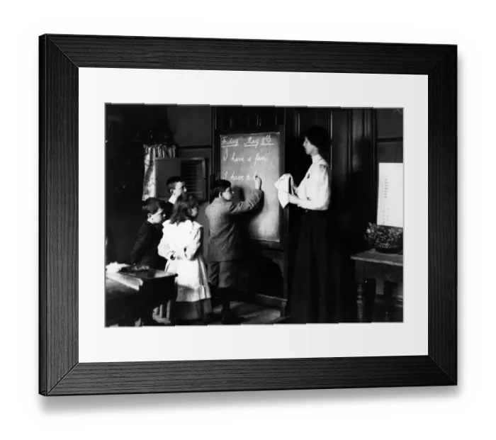 Framed Print : Writing Class Framed Print : Writing Class