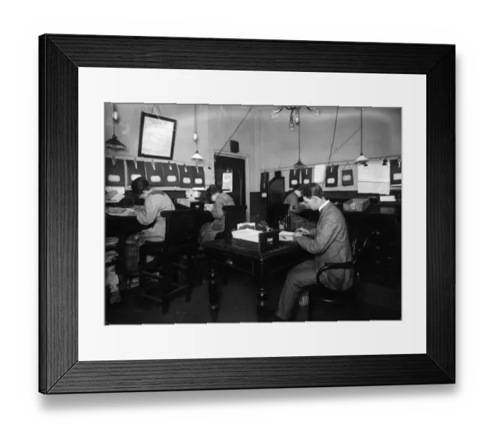 Framed Print : Office Workers Framed Print : Office Workers