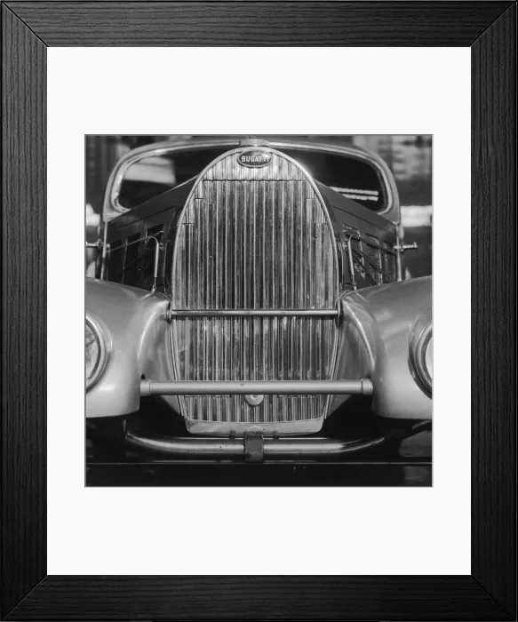 Framed Print : Bugatti. 16th October 1935: The radiator grille of a 3.3 litre Bugatti