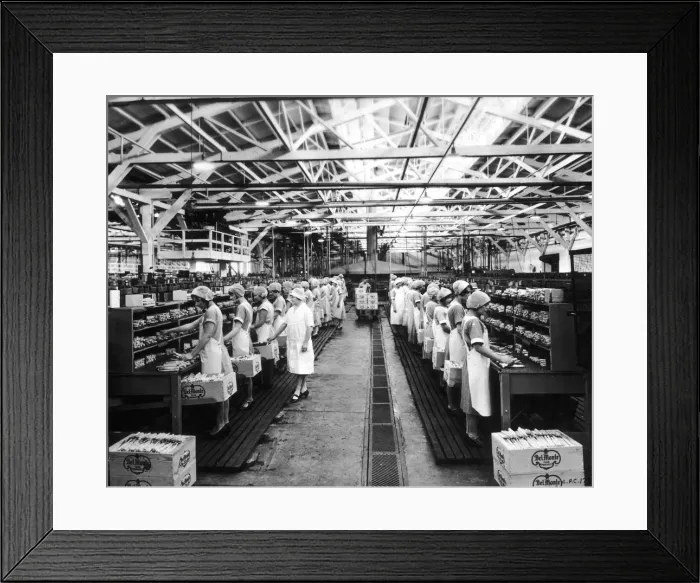 Framed Print : Packing Factory Framed Print : Packing Factory