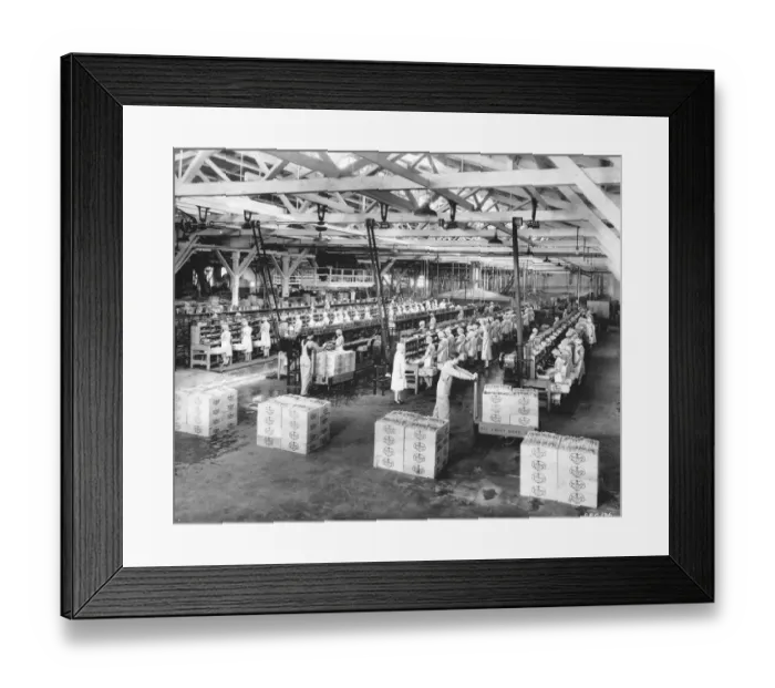 Framed Print : Packing Factory Framed Print : Packing Factory