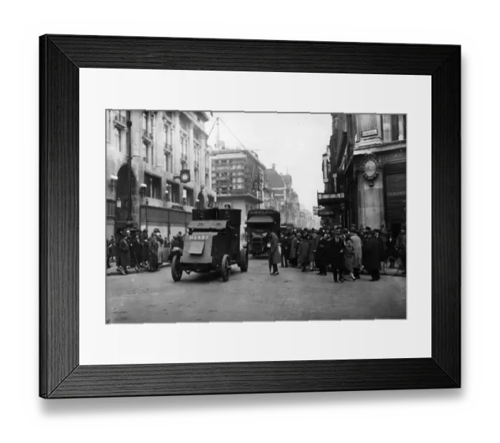 Framed Print : Food Convoy General Strike Armoured Cars, 1926 Framed Print : Food Convoy General Strike Armoured Cars, 1926