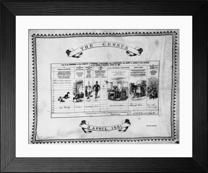 Framed Print : The Census Framed Print : The Census