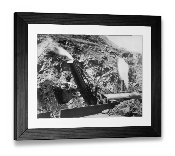 Framed Print : A Steam Shovel