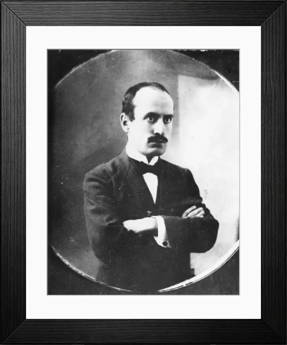 Framed Print : Benito Mussolini Aged 22 Framed Print : Benito Mussolini Aged 22