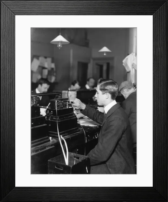 Framed Print : Telegraphy Worker Framed Print : Telegraphy Worker