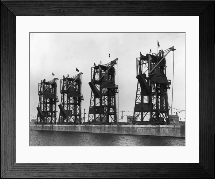 Framed Print : Dockside Cranes