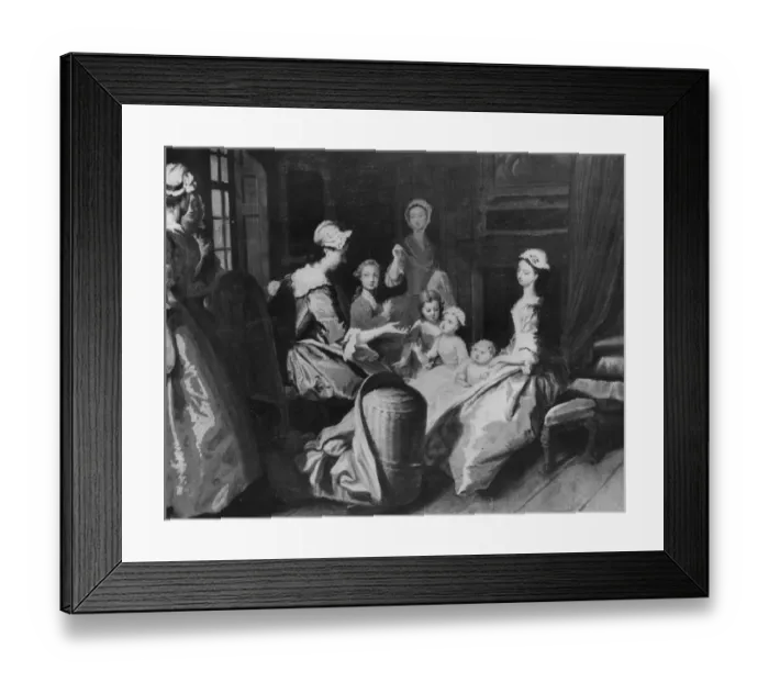 Framed Print : Pamela. 1744, Pamela Tells A Nursery Tale, an illustration of Richardsons Pamela Framed Print : Pamela. 1744, Pamela Tells A Nursery Tale, an illustration of Richardsons Pamela