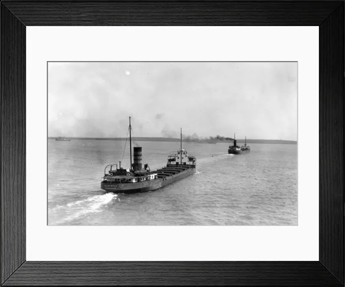 Framed Print : Grain Boats Framed Print : Grain Boats