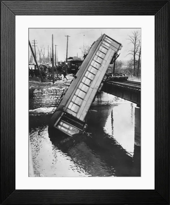 Framed Print : Trolley Accident Framed Print : Trolley Accident