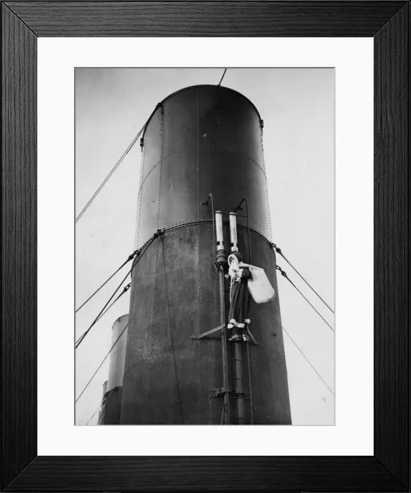 Framed Print : Santa On Funnel Framed Print : Santa On Funnel