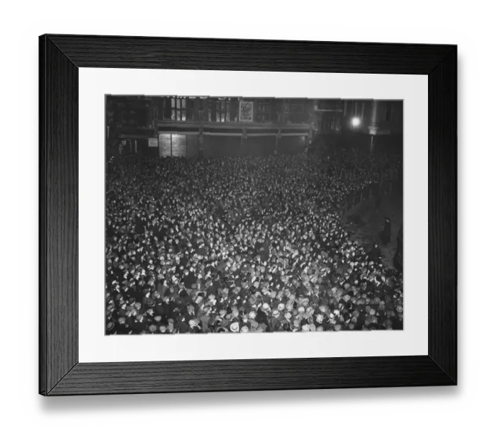 Framed Print : New Year Crowd Framed Print : New Year Crowd