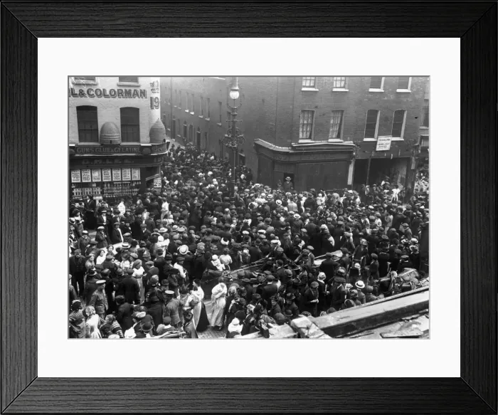 Framed Print : Crowds In The Street Framed Print : Crowds In The Street