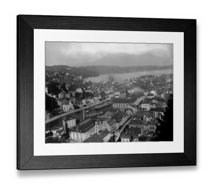 Framed Print : Lucerne. August 1910: Lucerne, in Switzerland, viewed from the Sutsch Framed Print : Lucerne. August 1910: Lucerne, in Switzerland, viewed from the Sutsch