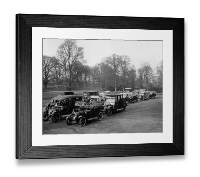 Framed Print : Motor Club Cars
