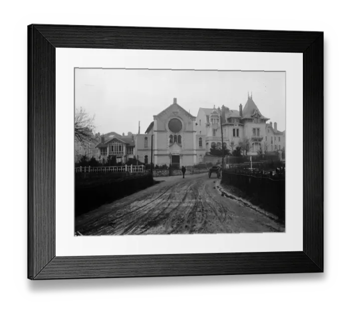 Framed Print : Synagogue. circa 1910: The Jewish synagogue at Biarritz, France Framed Print : Synagogue. circa 1910: The Jewish synagogue at Biarritz, France