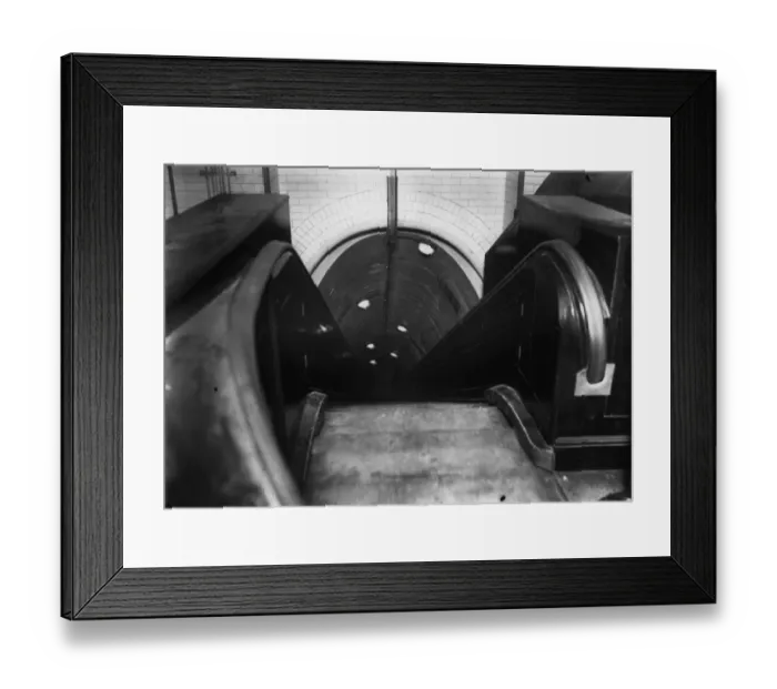 Framed Print : Tube Escalator Framed Print : Tube Escalator