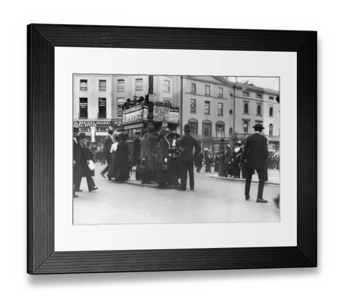Framed Print : Pedestrians Crossing