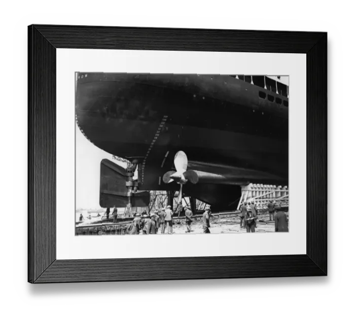 Framed Print : Otranto. 1925: The Orient liner Otranto in dry dock prior to launch Framed Print : Otranto. 1925: The Orient liner Otranto in dry dock prior to launch